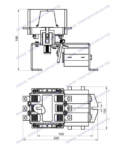 габаритные размеры Контактор МК 3-30 100А