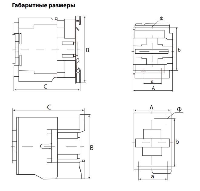 габаритные размеры