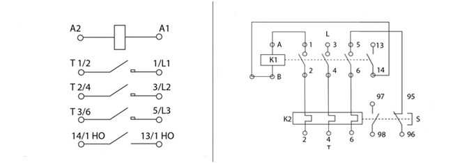 Электрические схемы подключения нереверсивных пускателей ПМЛ без теплового реле и с тепловым реле и кнопкой