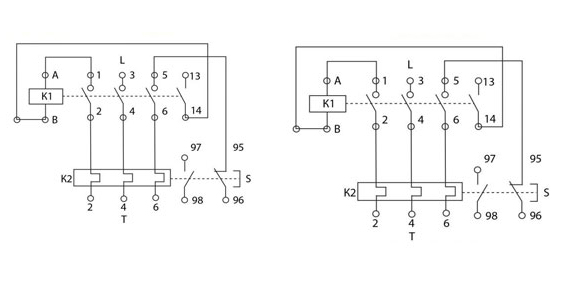 Электрические схемы подключения пускателей без реле и с реле + кнопка