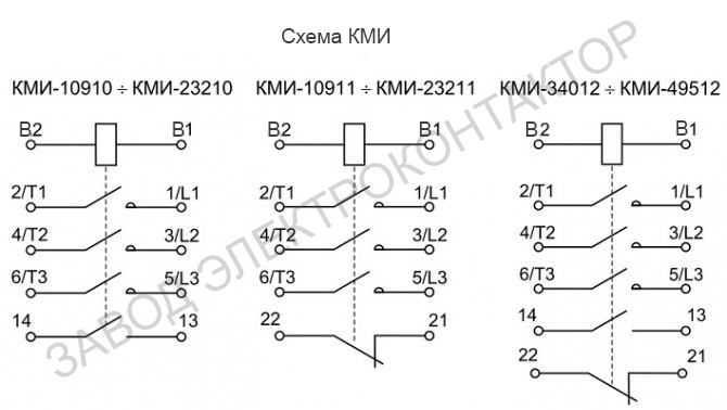 КМИ 10910 9А 230В AC3 1НО Схема 