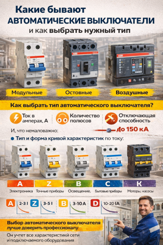 Какие бывают автоматические выключатели